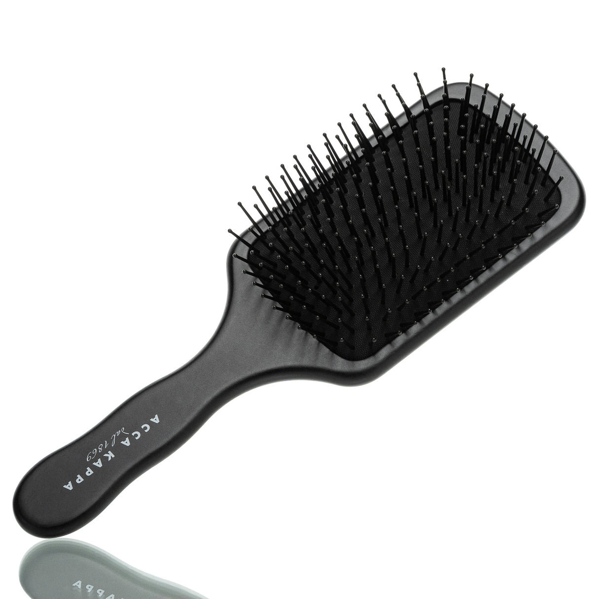 Haarbürste Profashion Paddle, schwarz lackiert, POM-Pins