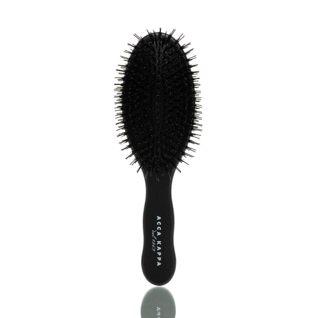Haarbürste Profashion Extensions oval, schwarz lackiert, Wildschweinborsten & Nylon
