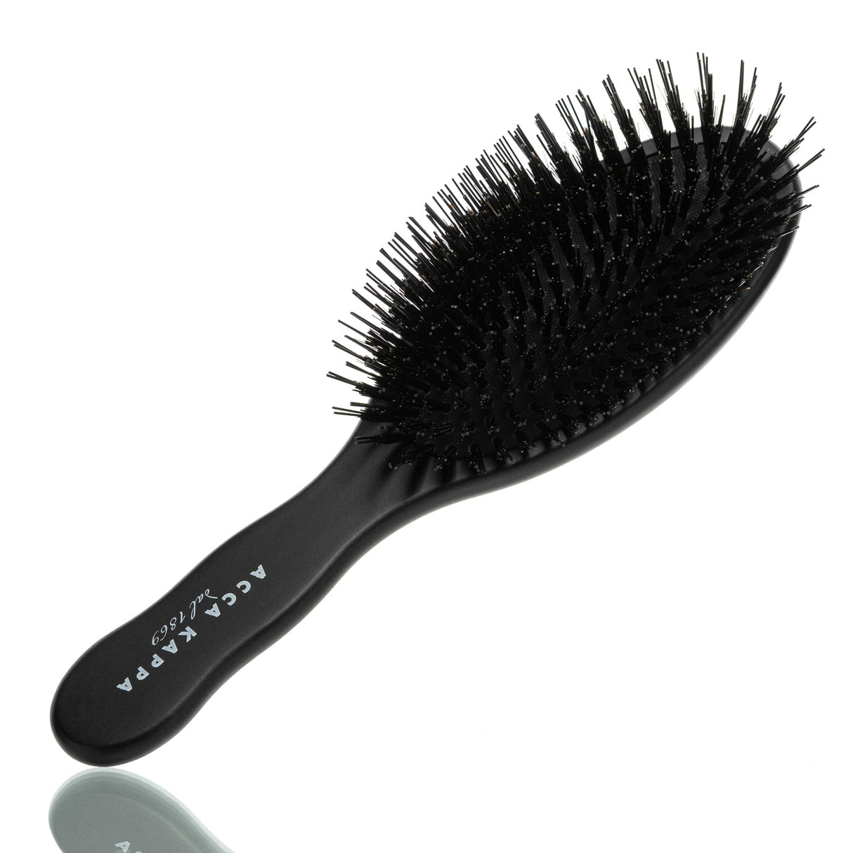 Haarbürste Profashion Extensions oval, schwarz lackiert, Wildschweinborsten & Nylon