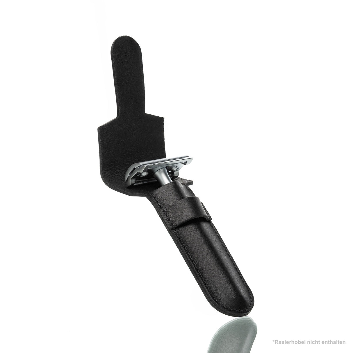 Lederhülle 5006 schwarz für Rasierhobel bis 110 mm aus Rindleder