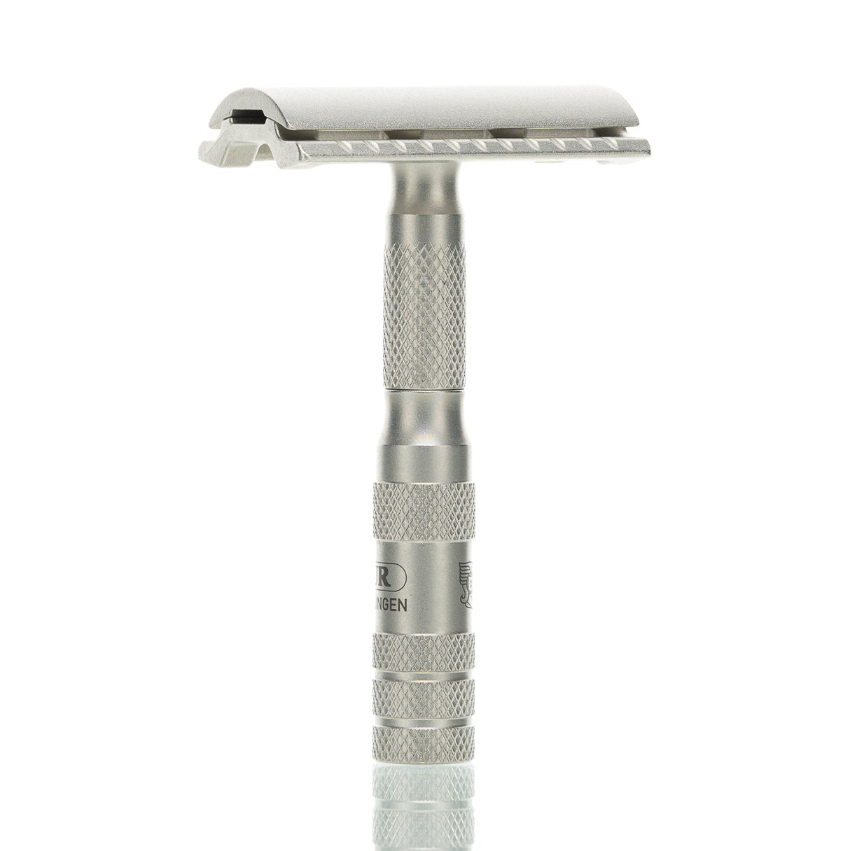 Reiserasierer 933 INOX zerlegbar, satinierter Edelstahl, im Lederetui