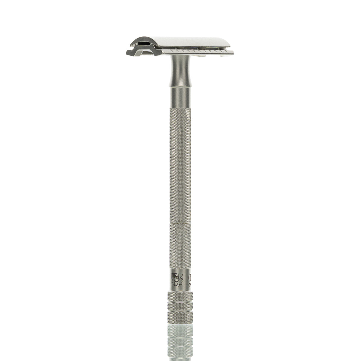 Rasierhobel 24 INOX Ladies, satinierter Edelstahl, langer Griff, Double Edge