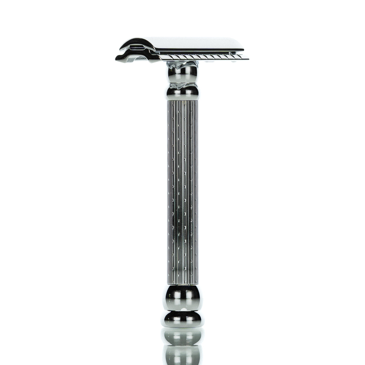 Rasierhobel 47C, guillochierter Griff, geschlossener Kamm, Double Edge