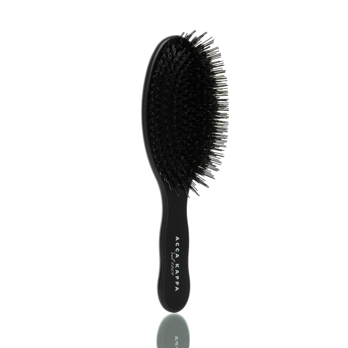 Haarbürste Profashion Extensions oval, schwarz lackiert, Wildschweinborsten & Nylon