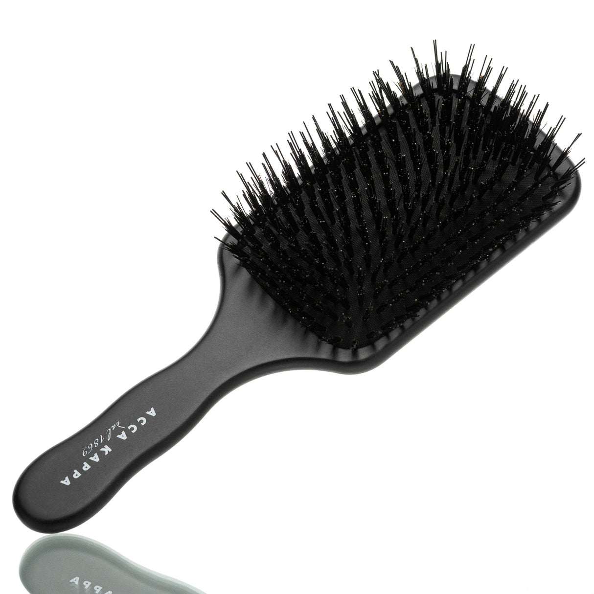 Haarbürste Profashion Extensions Paddle, schwarz lackiert, Wildschweinborsten & Nylon