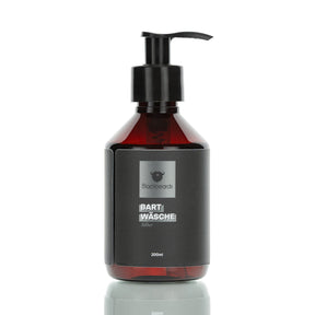Blackbeards Bartwäsche Silber ohne Duft, 200 ml Flasche mit Pumpspender