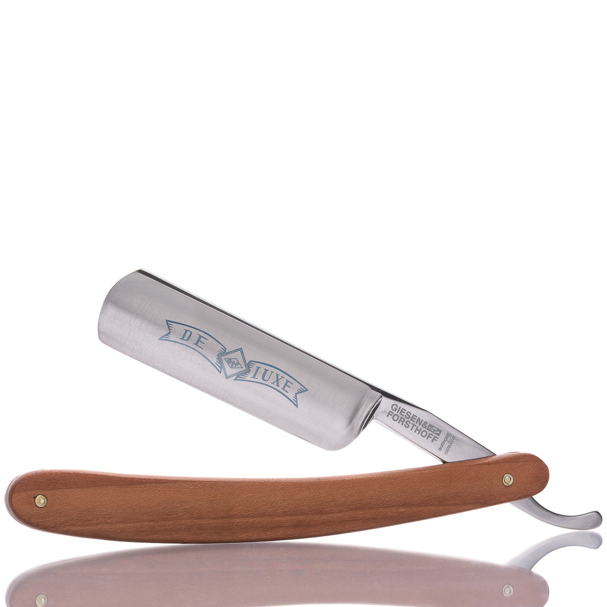 Giesen & Forsthoff Rasiermesser Timor 394 Pflaumenholz, 6/8 Zoll Rundkopf Deluxe