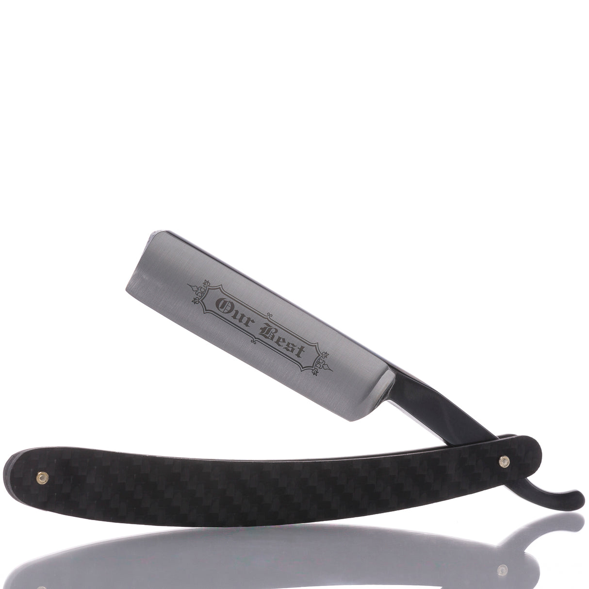 Giesen & Forsthoff Rasiermesser Timor 400 Our Best, Echt-Carbon-Griff, 5/8" Geradkopf