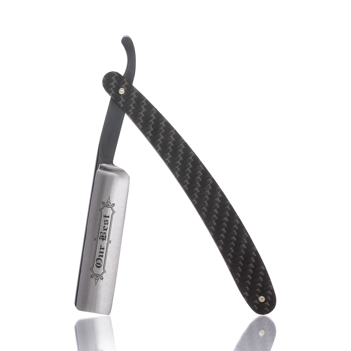 Giesen & Forsthoff Rasiermesser Timor 400 Our Best, Echt-Carbon-Griff, 5/8" Geradkopf