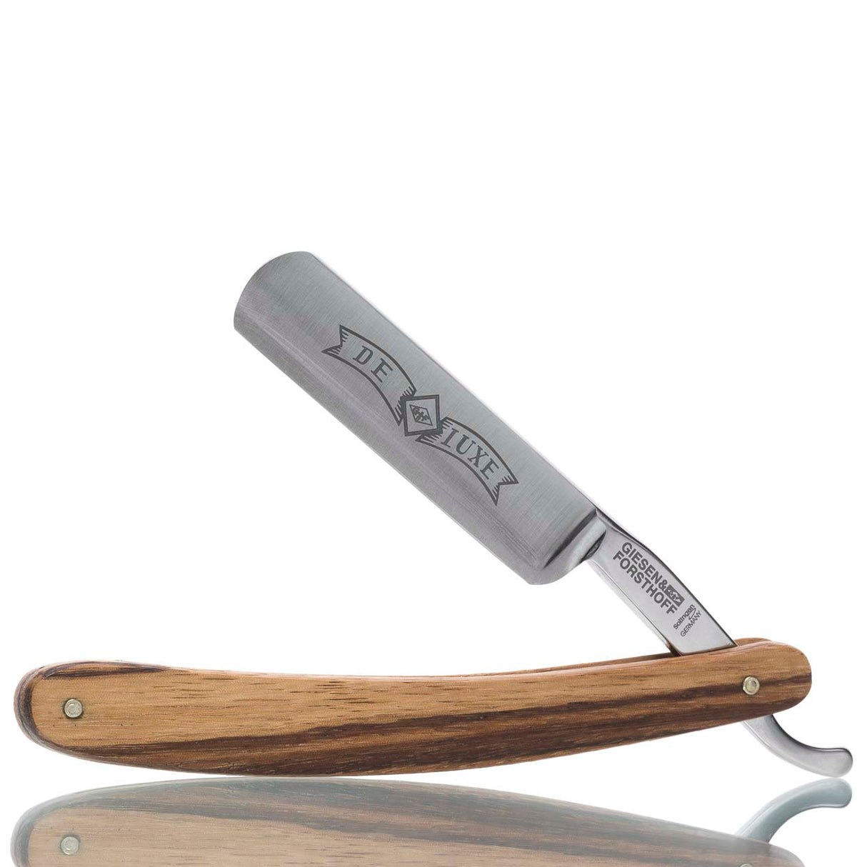 Giesen & Forsthoff Rasiermesser Timor 396 Zebranoholz, 5/8" Rundkopf Deluxe