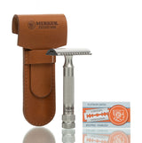Rasierhobel 11 INOX Edition 1896, Zahnkamm, Sonderedition mit Lederetui