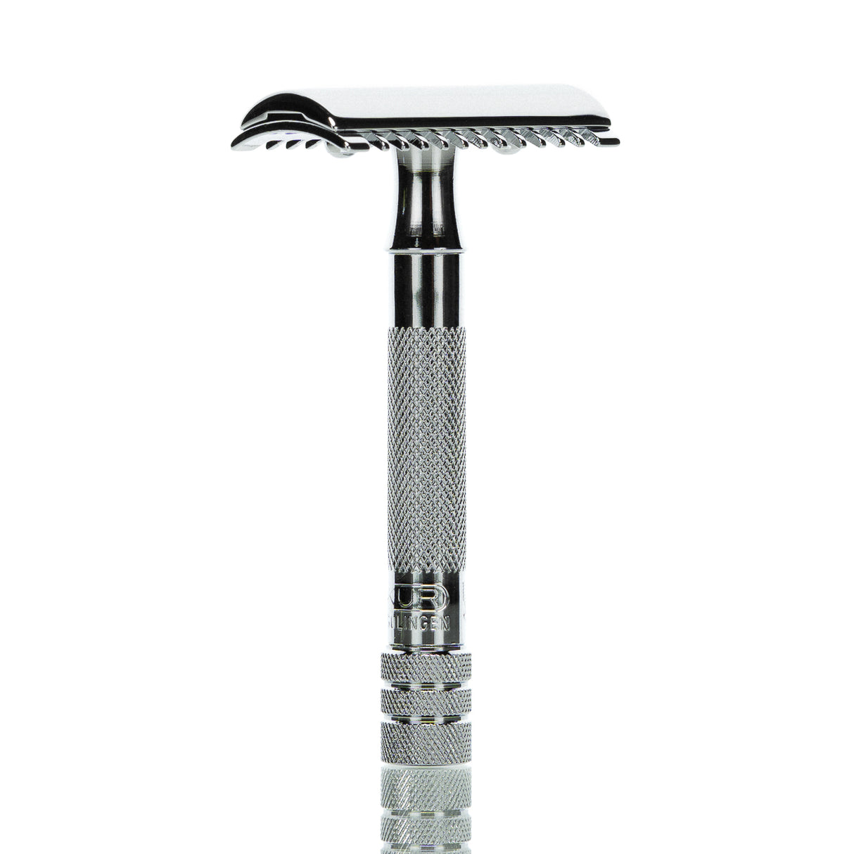 Rasierhobel 15C, offener Zahnkamm, kurzer Griff, Double Edge