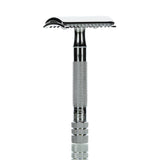 Rasierhobel 15C, offener Zahnkamm, kurzer Griff, Double Edge