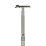 Rasierhobel 23 INOX, satinierter Edelstahl, langer Griff, Double Edge