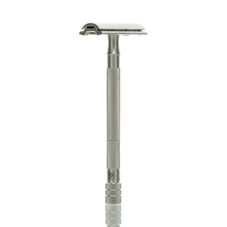 Rasierhobel 24 INOX Ladies, satinierter Edelstahl, langer Griff, Double Edge