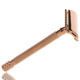 Rasierhobel 24G Ladies PVD-Roségold, langer Griff, Double Edge