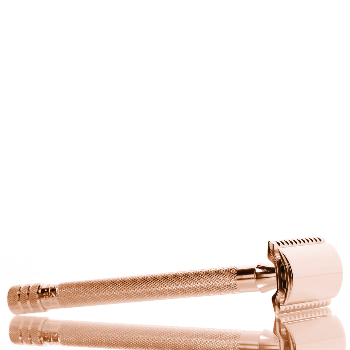 Rasierhobel 24G Ladies PVD-Roségold, langer Griff, Double Edge