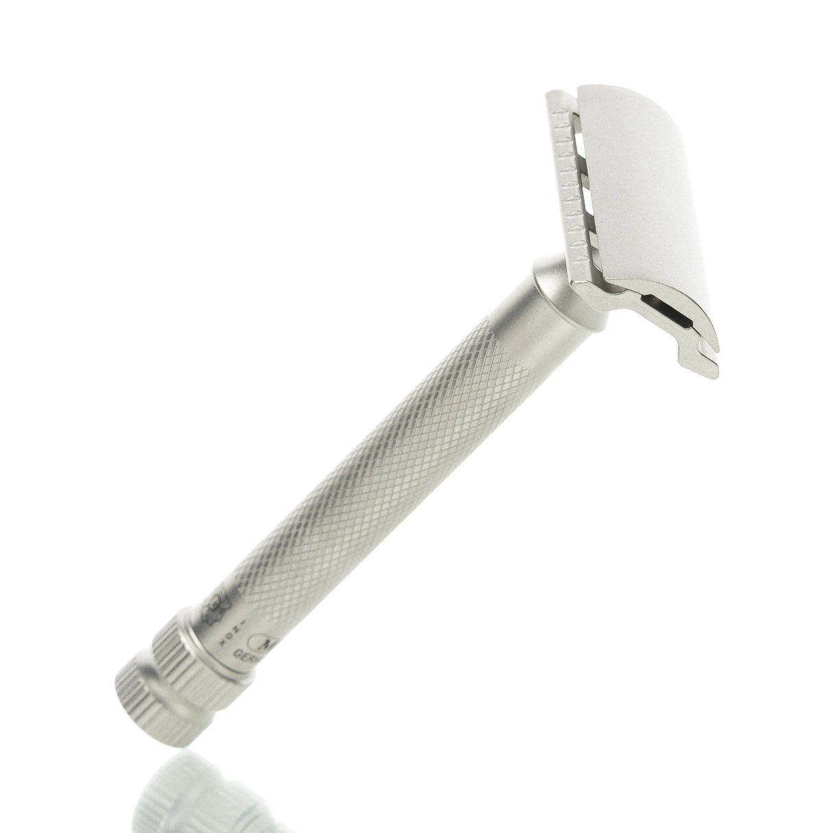 Rasierhobel 34 INOX XL, langer Griff, geschlossener Kamm, Double Edge