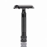 Rasierhobel 34C HD Metallic Grau, kompakter Griff, Double Edge