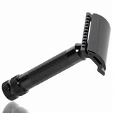 Rasierhobel 34C HD Metallic Grau, kompakter Griff, Double Edge