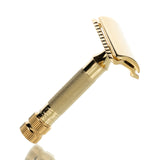 Rasierhobel 34G HD, 24 Karat Glanzgold, kompakter Griff, Double Edge