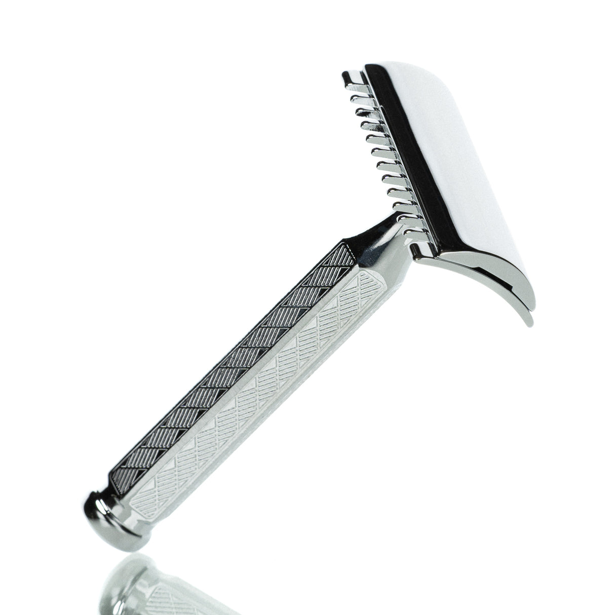 Rasierhobel 41C, Hexagonalgriff, offener Zahnkamm, Double Edge