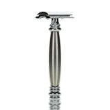 Rasierhobel 43C, gebürsteter Edelstahl-Griff, Double Edge