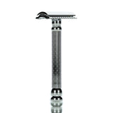 Rasierhobel 47C, guillochierter Griff, geschlossener Kamm, Double Edge