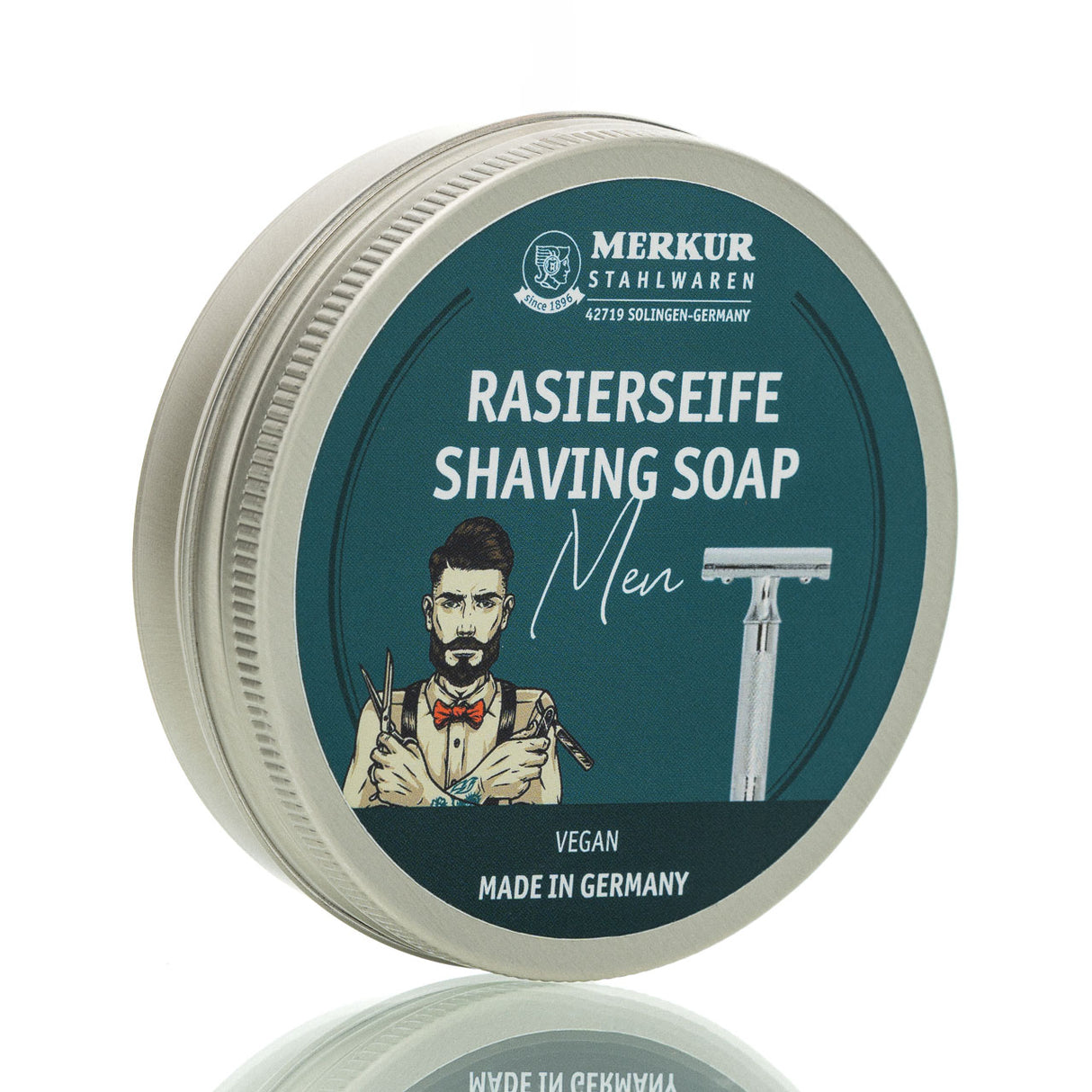 Merkur Rasierseife MEN 100g, vegan, dezent parfümiert