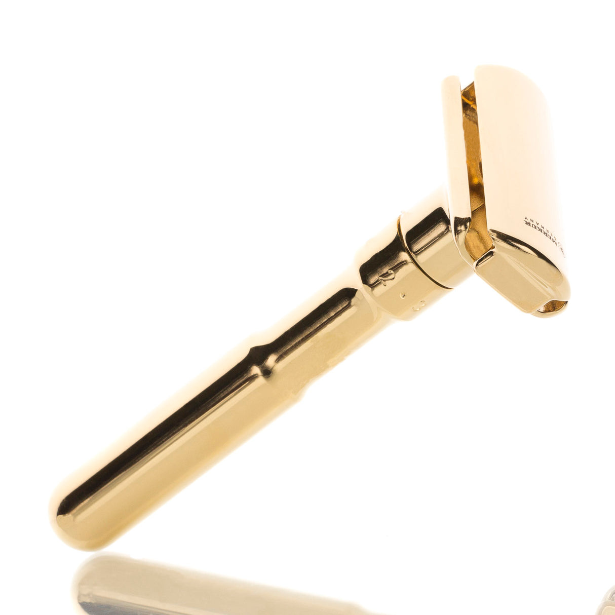 Rasierhobel Futur 702 Glanzgold, einstellbarer Klingenspalt, Double Edge