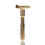 Rasierhobel Futur 702 Glanzgold, einstellbarer Klingenspalt, Double Edge