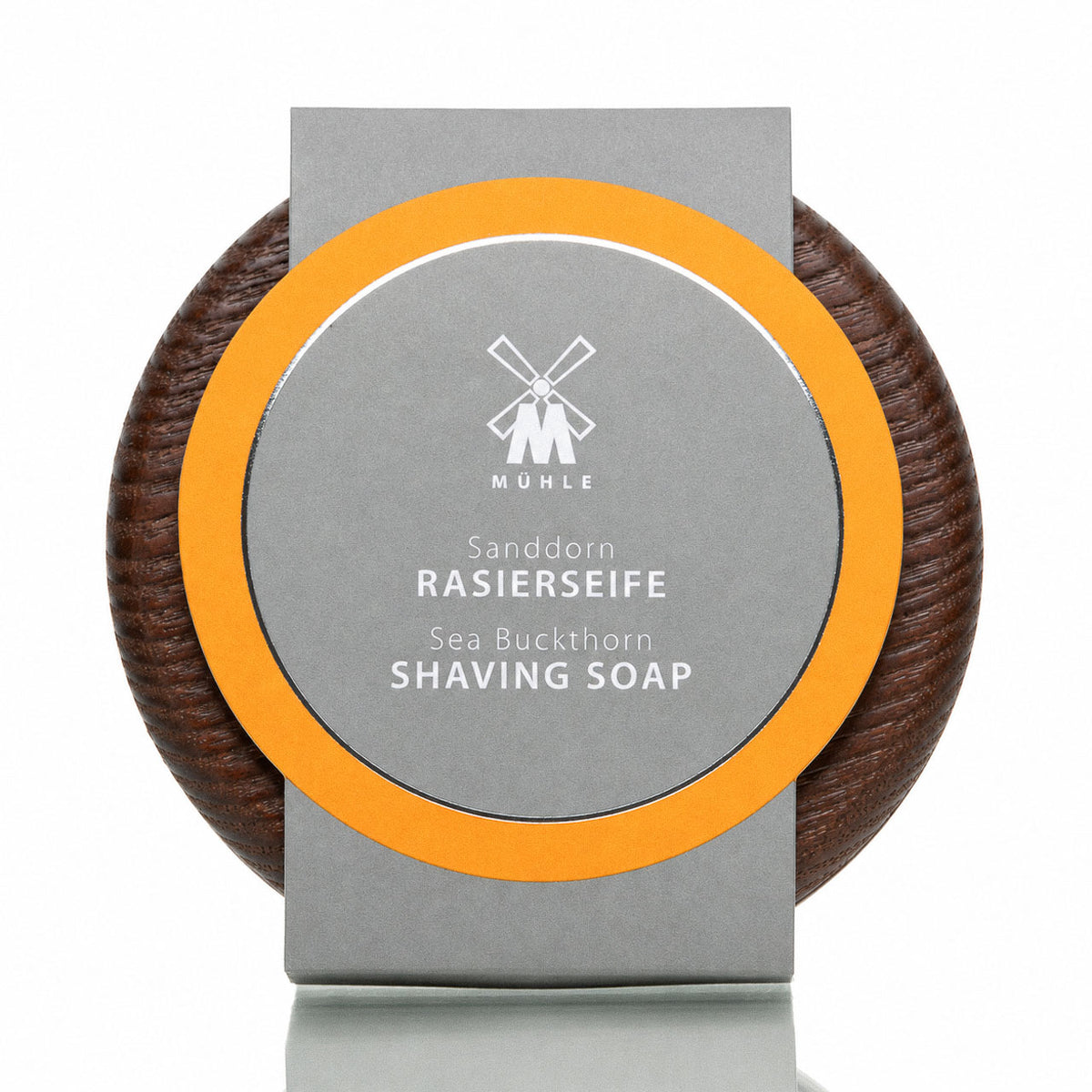 Rasierseife Sanddorn in Holzschale 65g