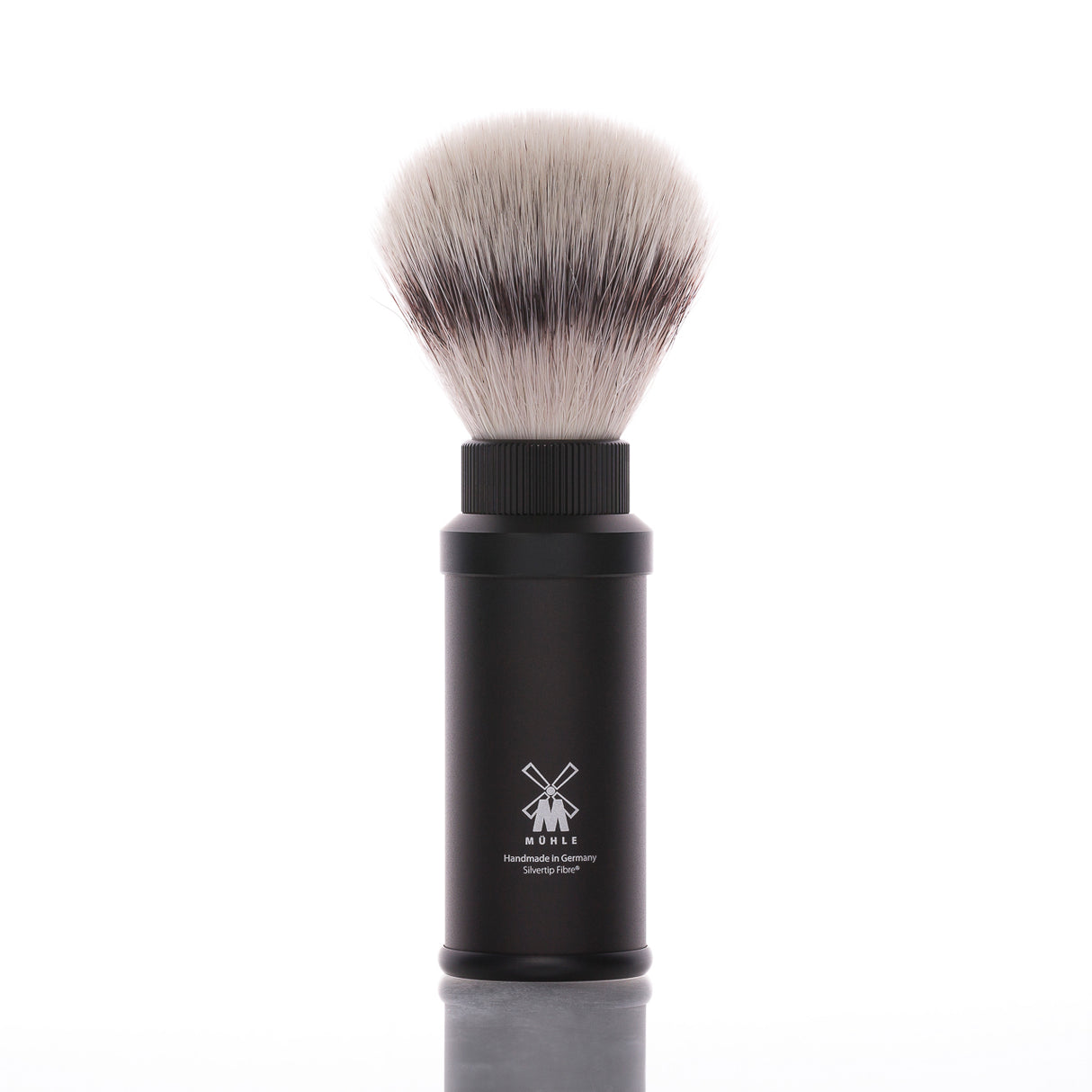 Reiserasierpinsel TRAVEL Silvertip Fibre, Aluminium schwarz eloxiert