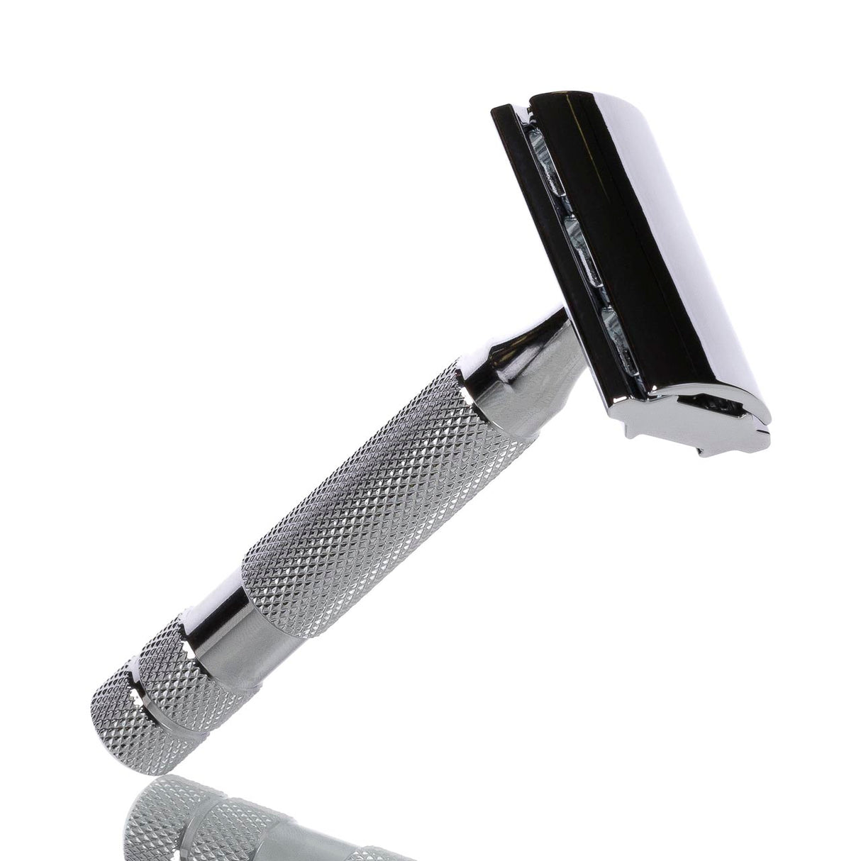 Rasierhobel 2C White Chrome, geschlossener Kamm, Double Edge
