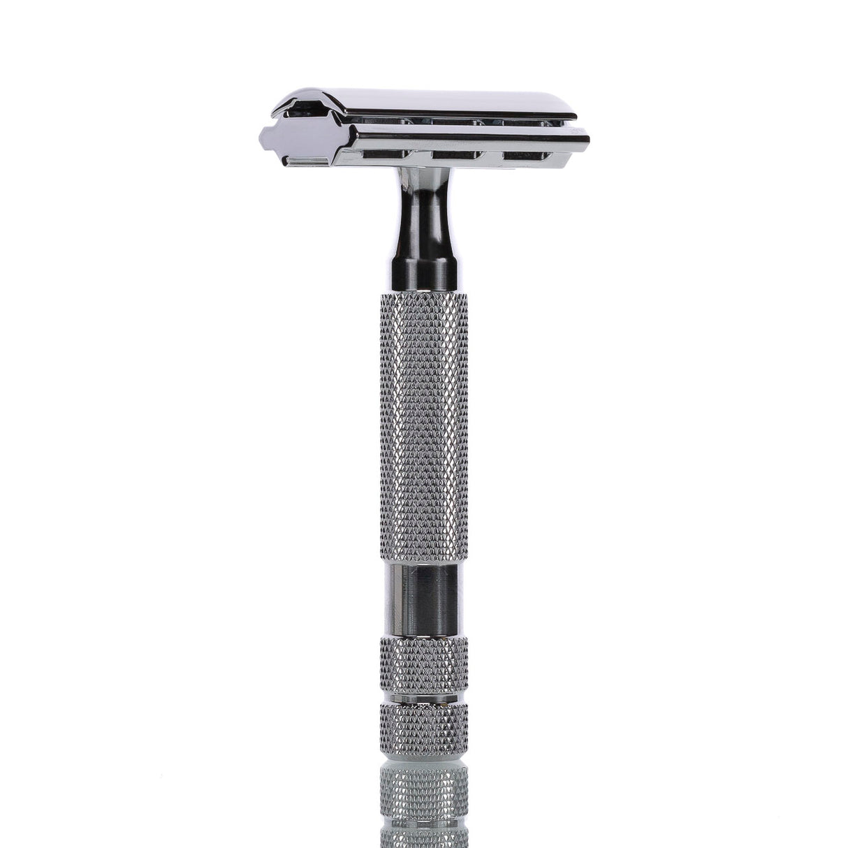 Rasierhobel 2C White Chrome, geschlossener Kamm, Double Edge