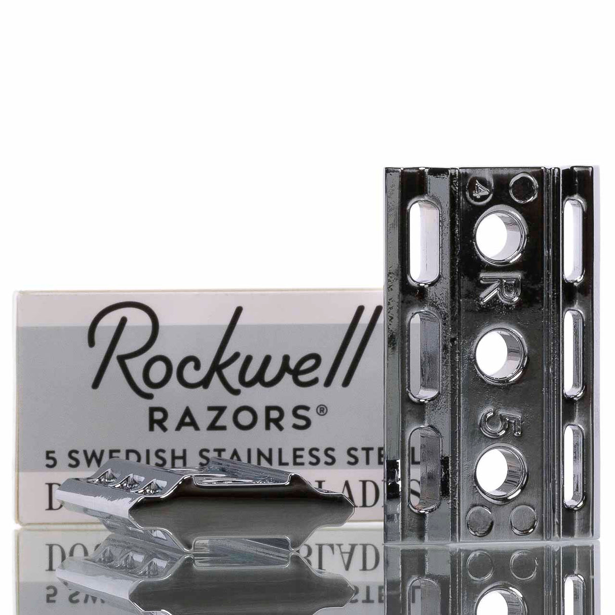 Rasierhobel 6C White Chrome, geschlossener Kamm, Double Edge