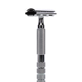 Rasierhobel 6C White Chrome, geschlossener Kamm, Double Edge