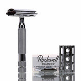Rasierhobel 6C White Chrome, geschlossener Kamm, Double Edge