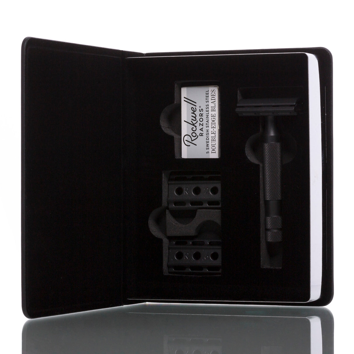 Rasierhobel 6S Black, geschlossener Kamm, Double Edge