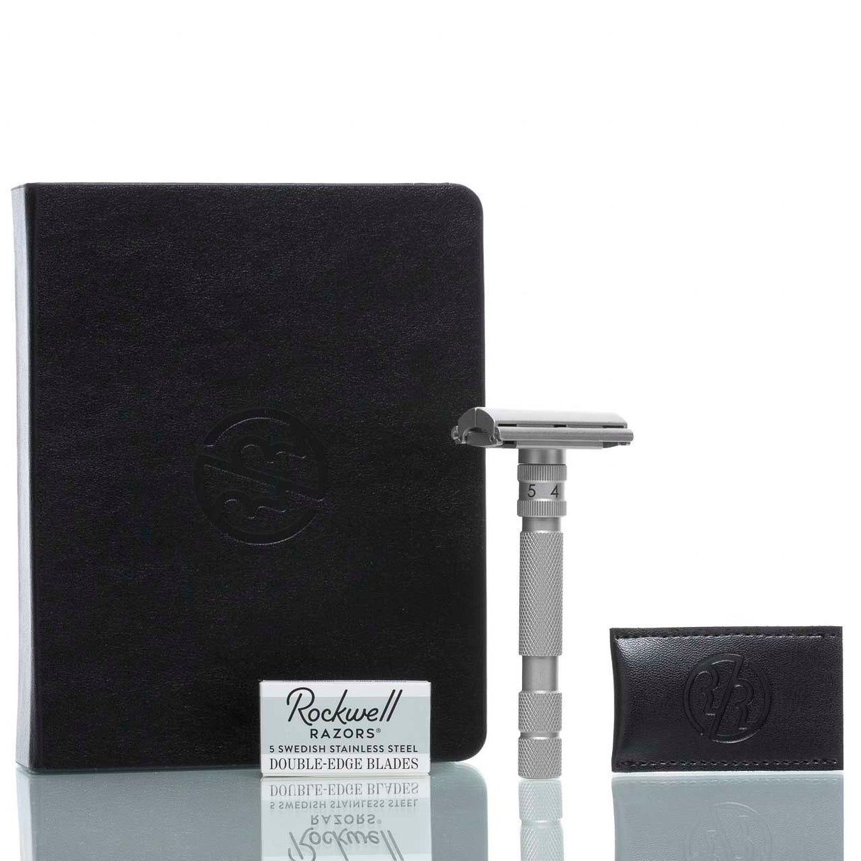 Rasierhobel Model T2 SS Stainless Steel, geschlossener Kamm, Butterfly-Verschluss, Double Edge