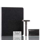 Rasierhobel Model T2 Gunmetal, geschlossener Kamm, Butterfly-Verschluss, Double Edge