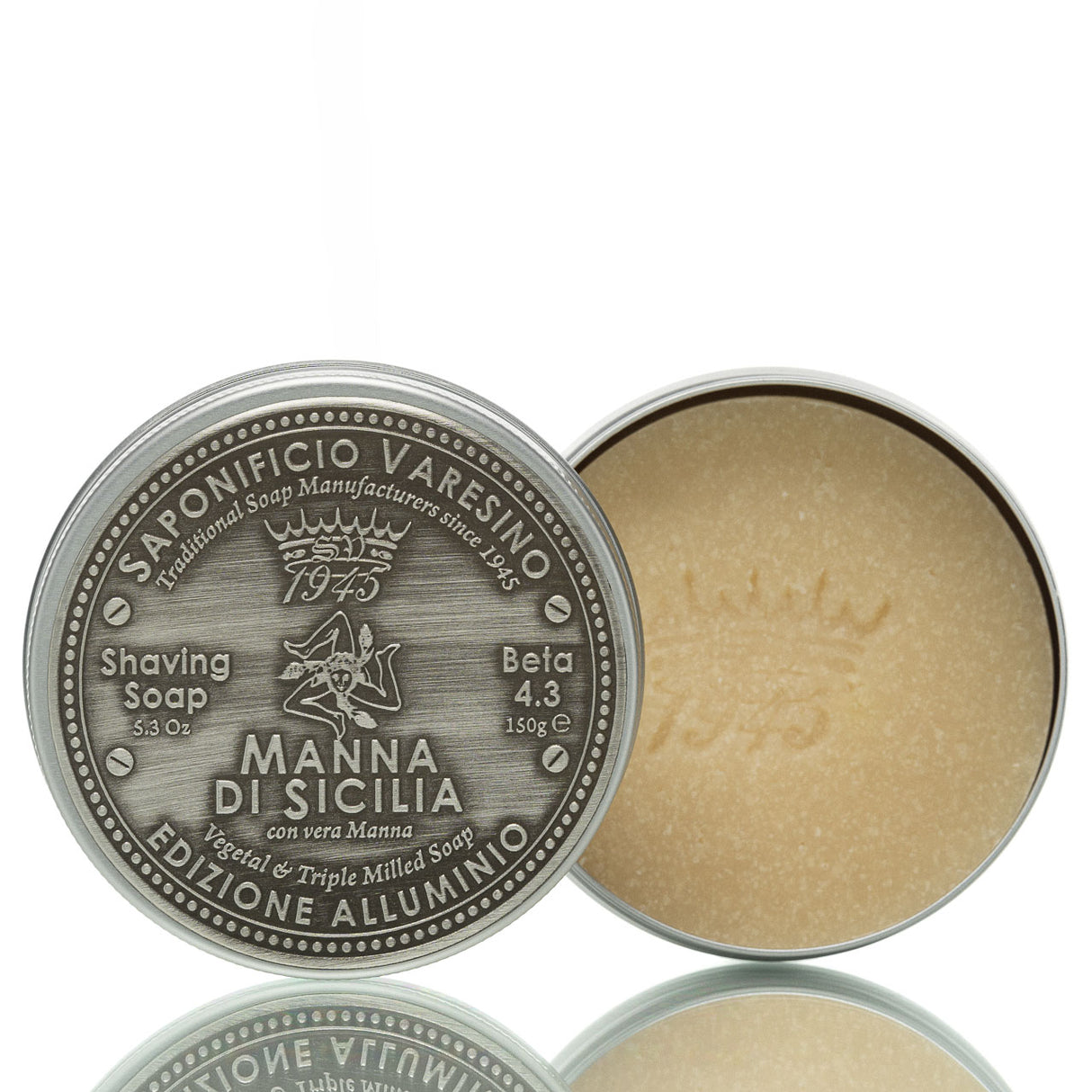 Rasierseife Manna di Sicilia 4.3 Metalldose 150g