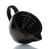 Rasierschale Scuttle mit Henkel aus Keramik, schwarz