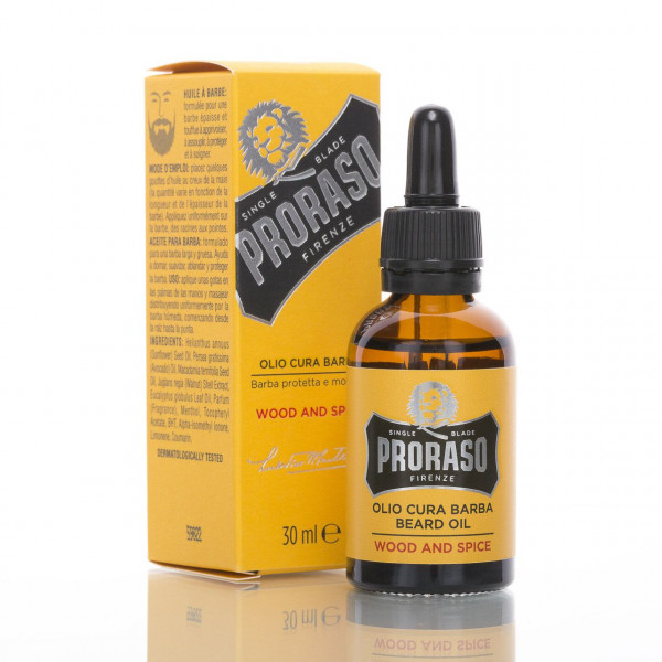 Proraso Bartöl Wood &amp; Spice 30ml ❤️ Bartöl jetzt kaufen bei blackbeards, deinem Onlineshop für Bartpflege 1