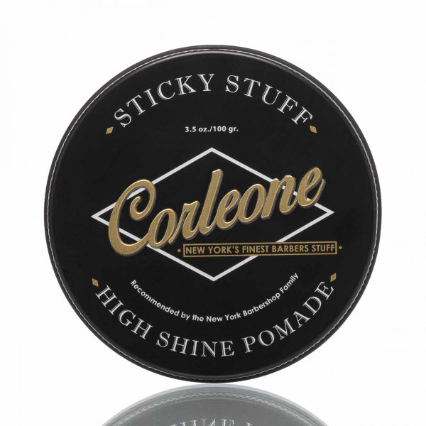 Corleone Barbers Stuff Pomade Sticky Stuff High Shine 100g ❤️ Haarpomade jetzt kaufen bei blackbeards, deinem Onlineshop für Haarpflege 1