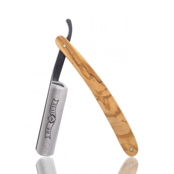 Giesen & Forsthoff Rasiermesser Timor 370 5/8" mit Heft aus Olivenholz, Rundkopf ❤️ Rasiermesser jetzt kaufen bei blackbeards, deinem Onlineshop für Rasur 1