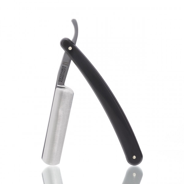 Giesen & Forsthoff Rasiermesser 407 5/8" mit Heft aus schwarzem Kunststoff, Rundkopf ❤️ Rasiermesser jetzt kaufen bei blackbeards, deinem Onlineshop für Rasur 1