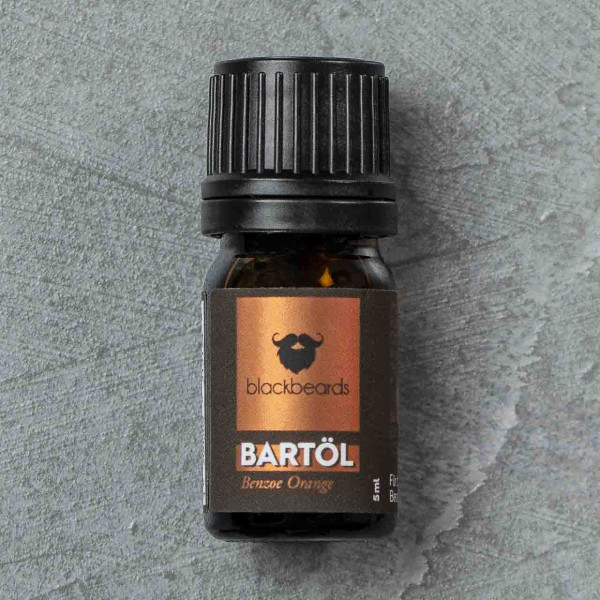 blackbeards Bartöl Benzoe Orange Probe 5ml ❤️ Bartöl jetzt kaufen bei blackbeards, deinem Onlineshop für Bartpflege 1