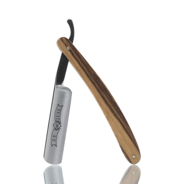 Giesen & Forsthoff Rasiermesser Timor 396 5/8" mit Heft aus Zebranoholz, Rundkopf ❤️ Rasiermesser jetzt kaufen bei blackbeards, deinem Onlineshop für Rasur 1