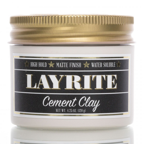 Layrite Haarpomade Cement Clay, wasserbasiert 120g ❤️ Haarpomade jetzt kaufen bei blackbeards, deinem Onlineshop für Haarpflege